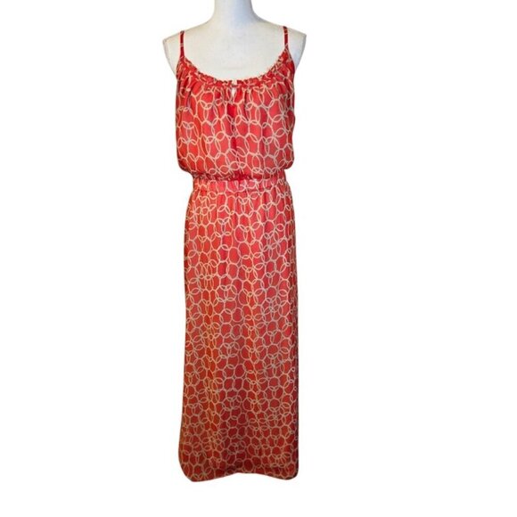 Banana Republic Factory Dresses & Skirts - Banana Republic Maxi Dress Women Size 14 Orange Spaghetti Straps Preppy Resort